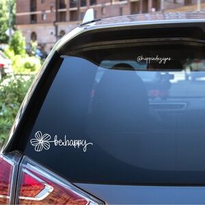 Be Happy Car Decal